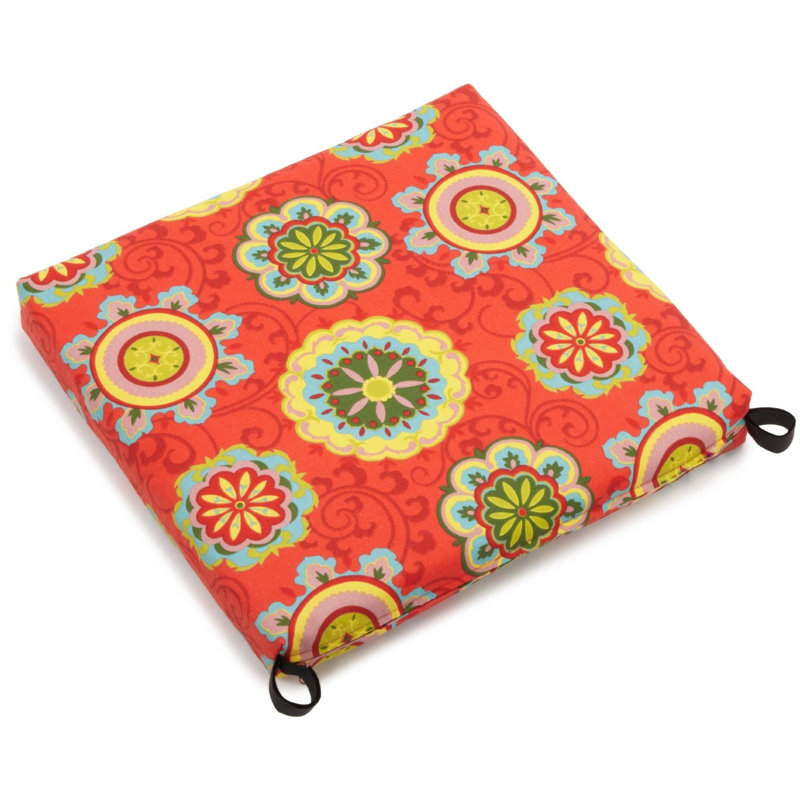 Outdoor 3'' Dining Chair Seat Cushion, Farrington Terrace Grenadine