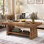 Table basse rectangulaire en bois massif, centre de 47 pouces en bois véritable avec rangement-768045655