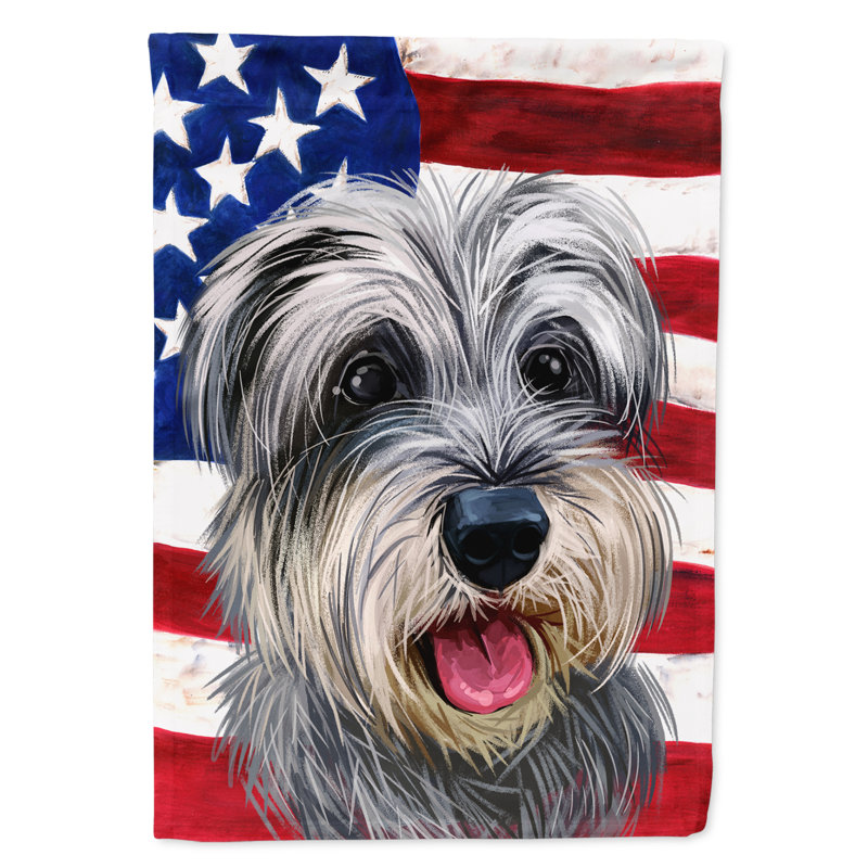 Polyester à 2 côtés 28 x 40 po drapeau maison, Schnauzer miniature