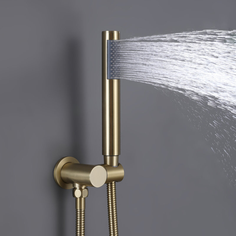 All-In-One Kit with Rough in-Valve, Brushed Gold