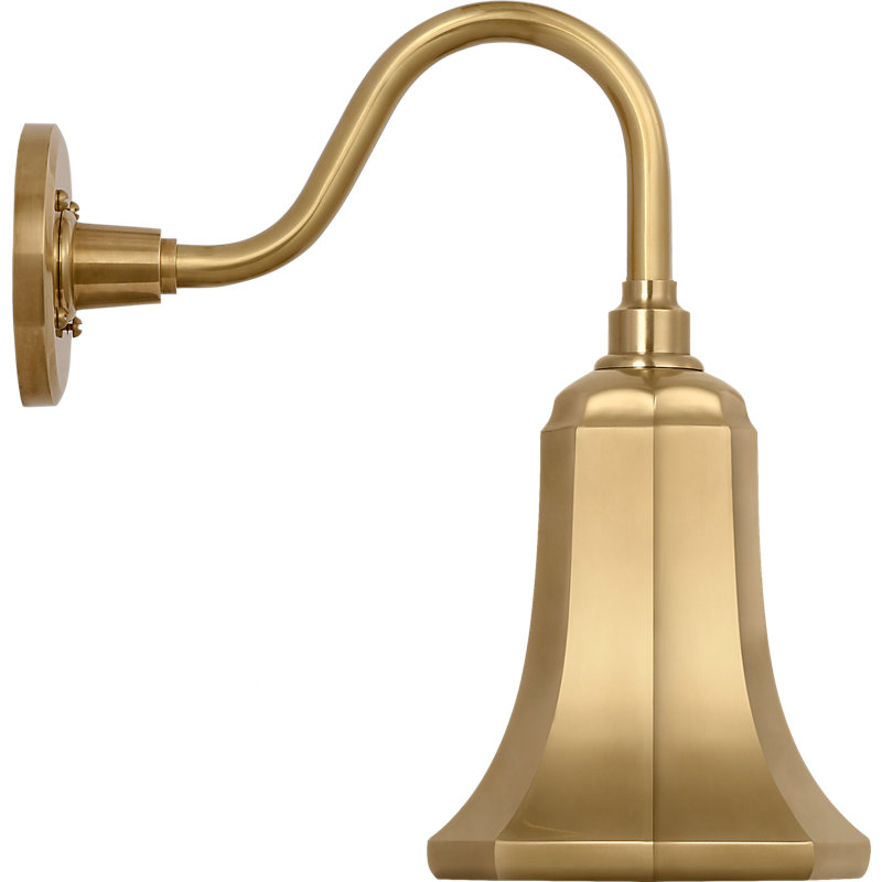 Thomas O'Brien 1 - Light Outdoor Barn Light, Hand-Rubbed Antique Brass, Hand-Rubbed Antique Brass