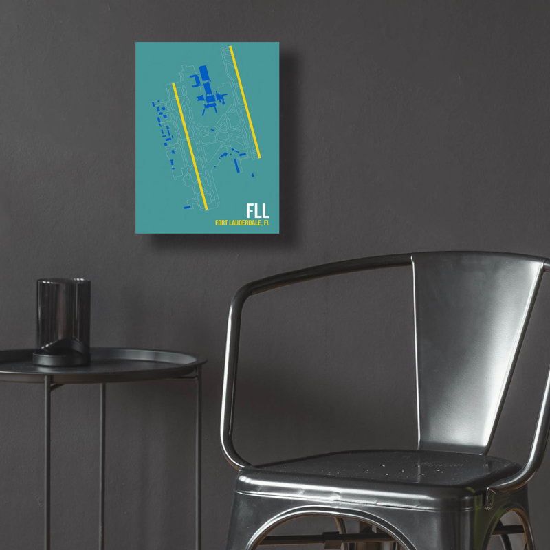 Art mural en verre acrylique, "FLL" par O8, 16 po x 24 po, H 16 po x l 12 po x P 0,13 po