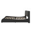 Opulent lit plateforme revêtu de cuir artificiel avec tête de lit épaisse, système audio Bluetooth et éclairage à DEL RVB-1811287443-1811287447