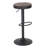 Swivel Wood Seat Bar Stools Adjustable-Height Backless Counter Stool With Metal Frame-1092168744