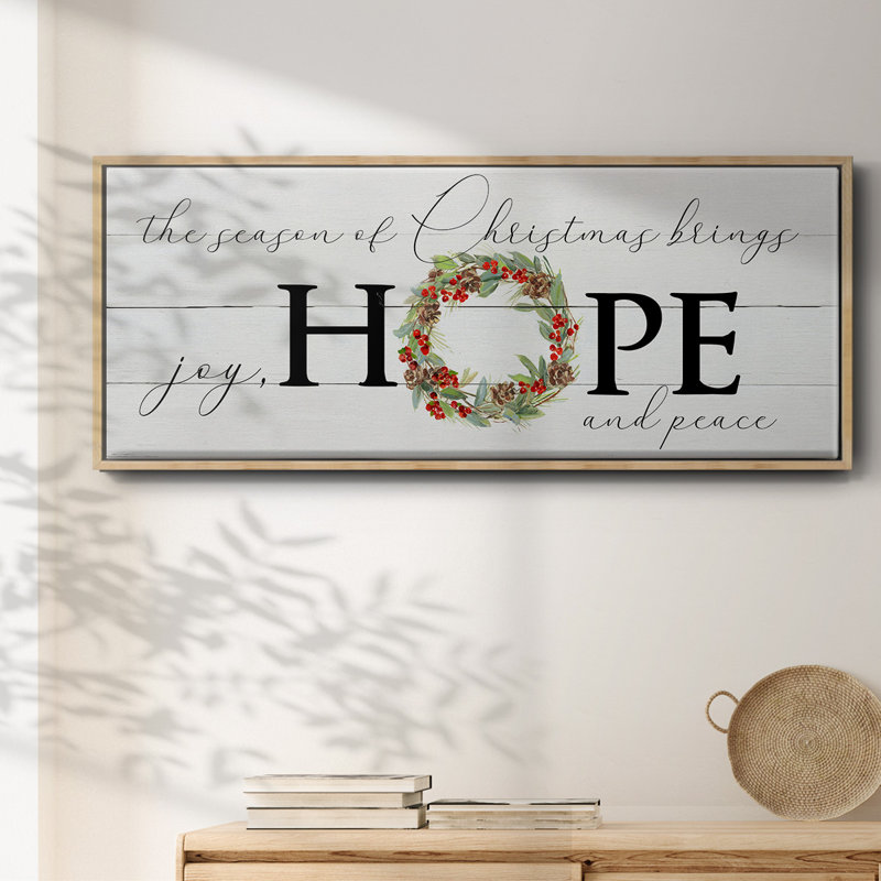 Joy Hope and Peace - Toile encadrée
