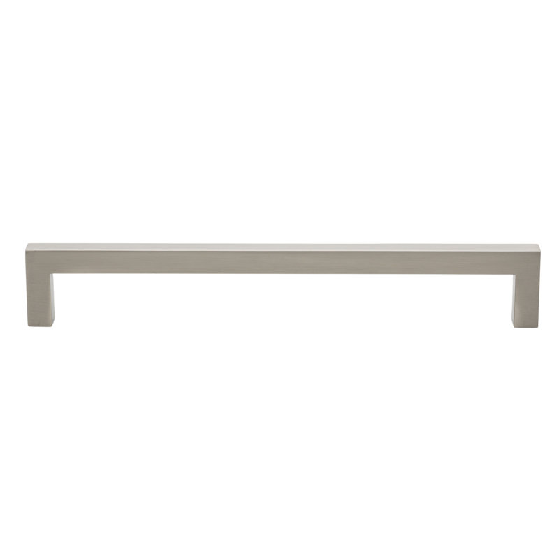 Poignée barre carrée pleine de centre à centre Kingston Collection, Nickel satiné, 8.8125"