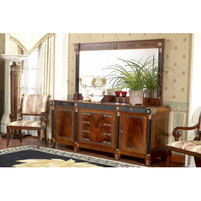 Edelman 78.7 " W Beech Solid Wood Buffet Table