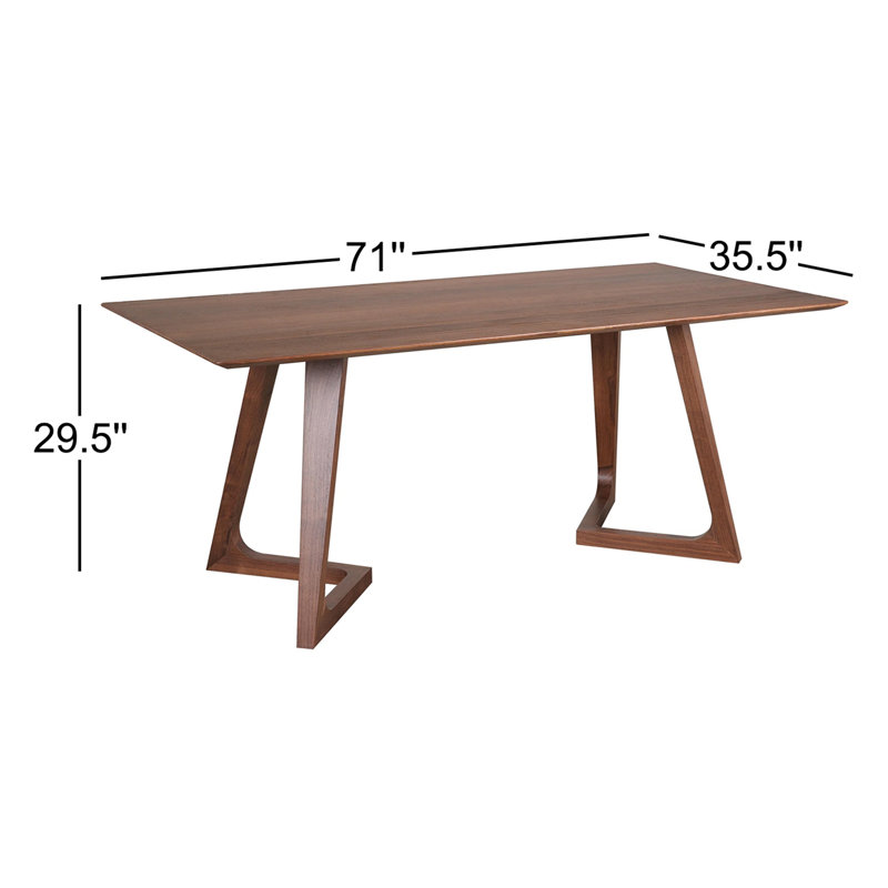 Fischer Walnut Wood Dining Table