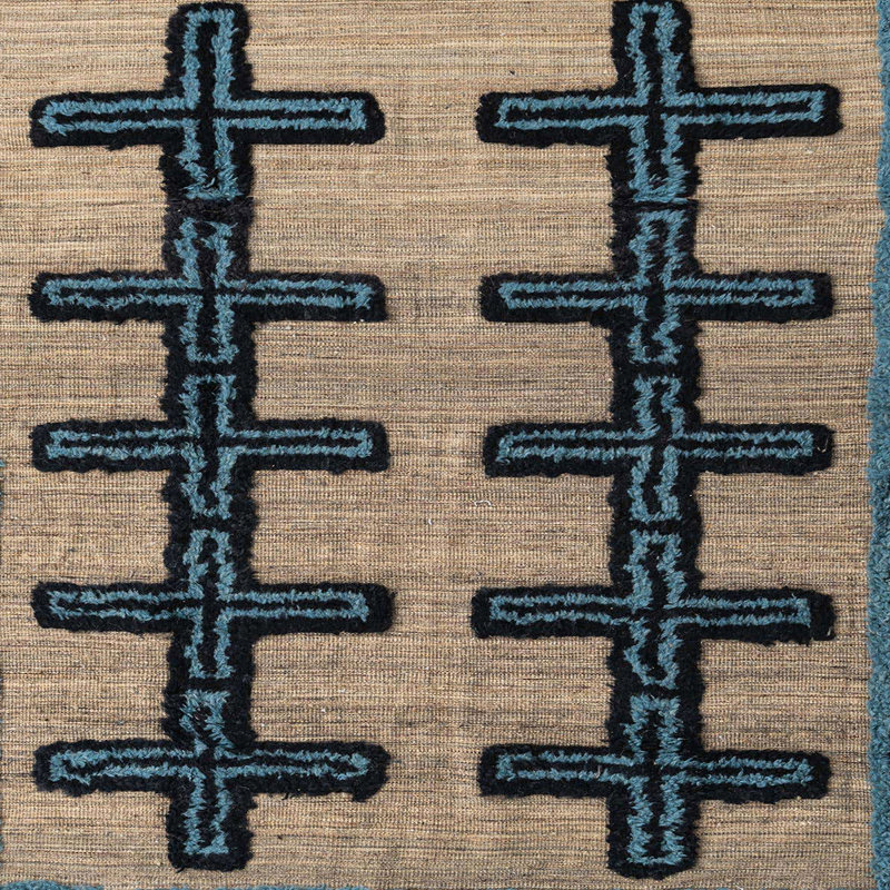 Tapis abstrait moderne 4584, Carré 8 pi