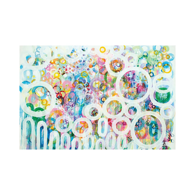 Dots And Circles IX By Misako Chida - Wrapped Canvas Painting by Misako Chida - Wrapped Canvas Painting