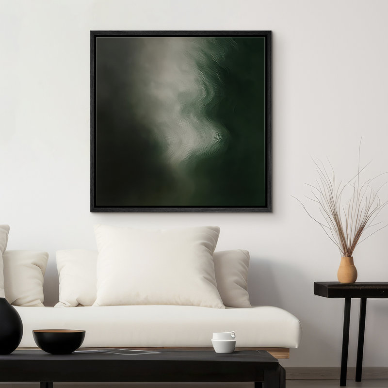 Reproduction d'art encadrée sur toile pour décor moderne neutre, Noir, H 24 po x l 24 po