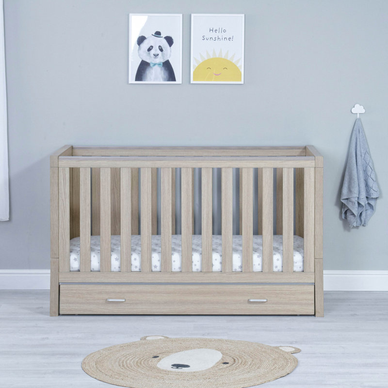 Luno Cot Bed, Oak, Yes