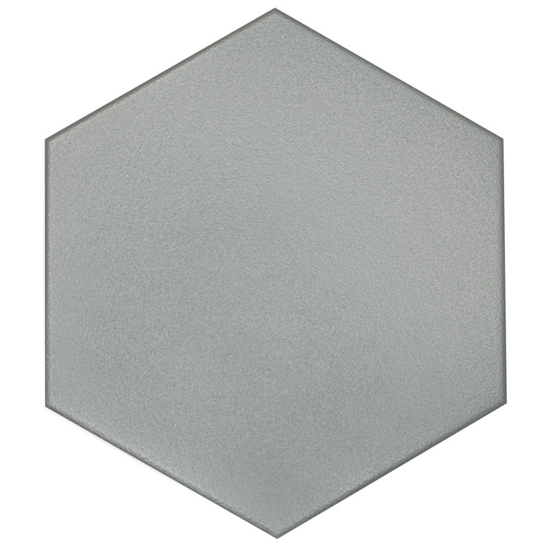 Casablanca 8x9" Hexagon Porcelain Floor & Wall Tile, Gray