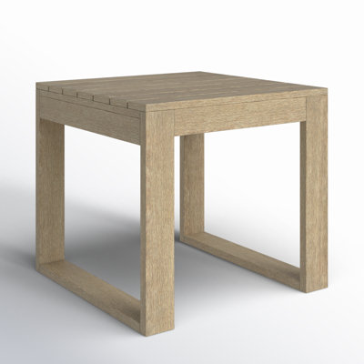 Gavina Solid Eucalyptus Wood Outdoor Side Table