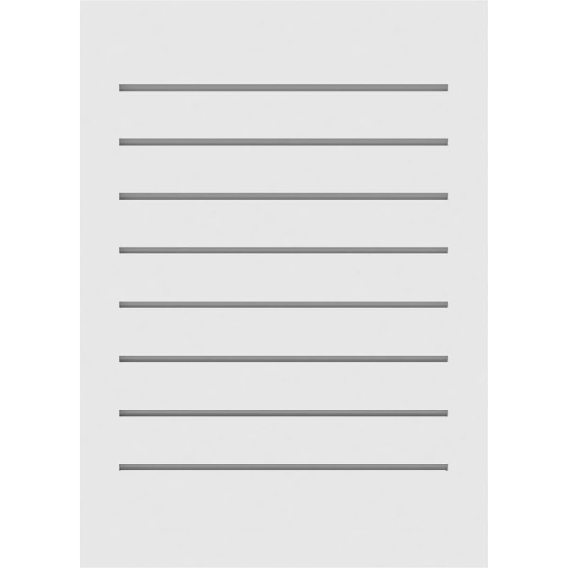 Évent à pignon fonctionnel rectangulaire en PVC, H 20 po x l 18 po
