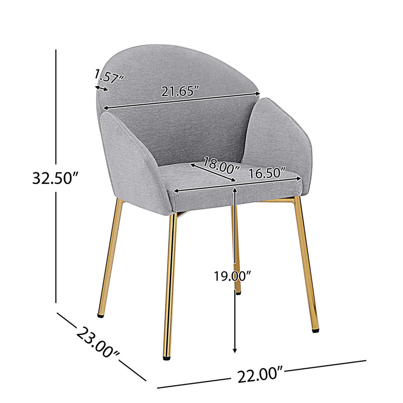 Ensemble de 2 chaises de salle à manger, chaises, fauteuils et chaises de cuisine pour le salon, Gris