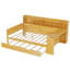 Modern Style Bed Frame, Wooden Daybed with Storage Shelves, Trundle Bed, and Study Desk
