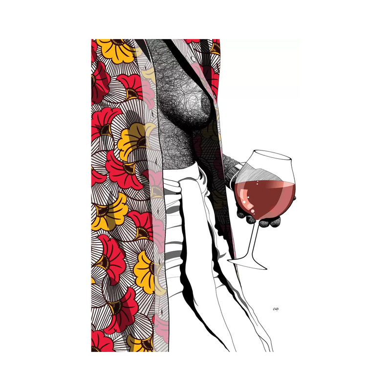 «Say What Now II» par Ohab TBJ - impression d'art graphique, Pas de tapis, Toile tendue, H 18 po x l 12 po x 1,5 po
