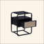 Table d'appoint en métal avec finition noire