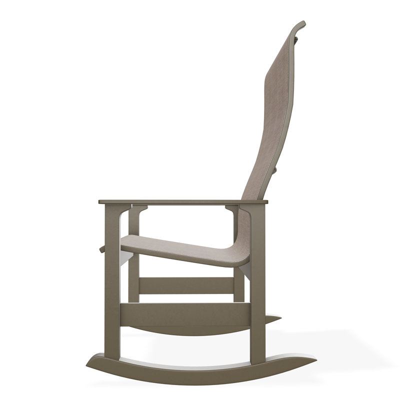 Leeward Polymer Outdoor Lounge Chair, Augustine Fennel Sunbrella®, Beachwood