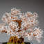 Genuine Quartz Gemstone Bonsai Tree in Oval Ceramic Pot (12" H x 13" W)