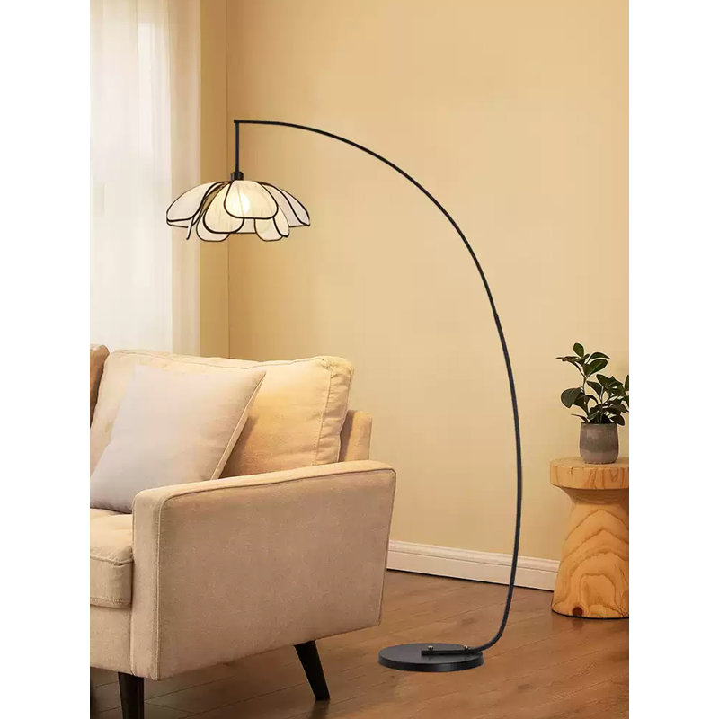 Modern Minimalist Wrought Iron Fabric Floor Lamp