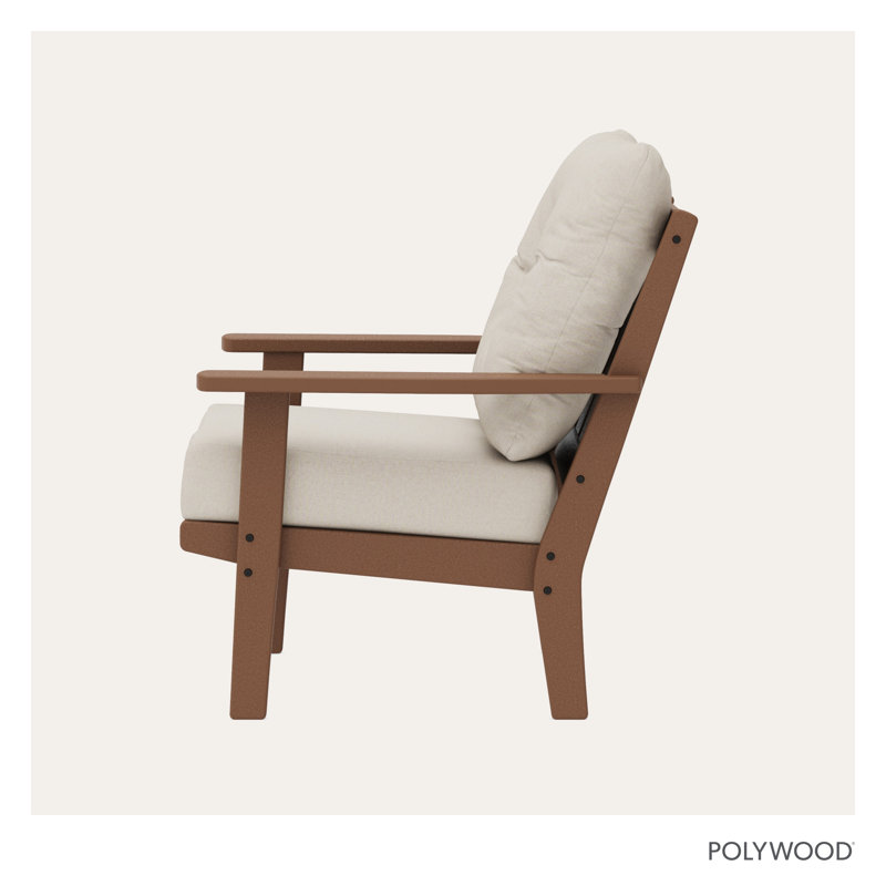 Oxford Deep Seating Chair, Dune Burlap Revolution®, Teak