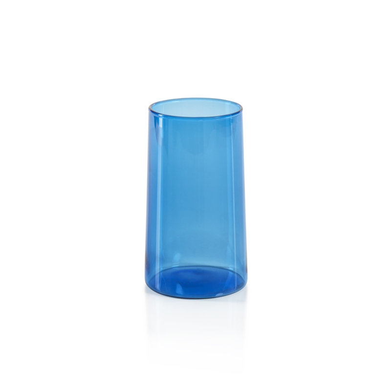Bruce 20.63oz. Highball Glass Set, Light Cobalt Blue