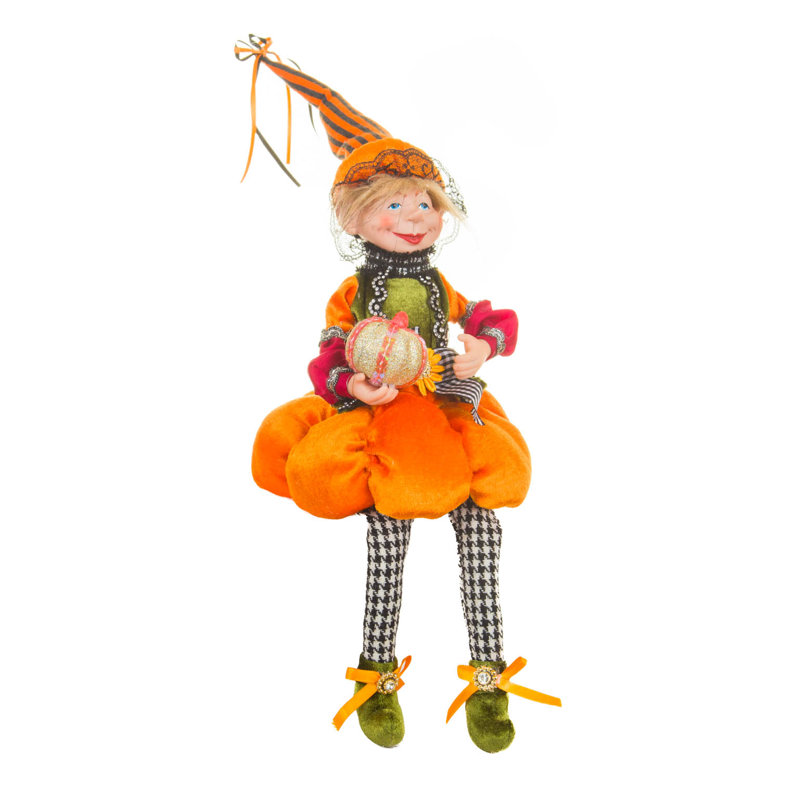 Fille-elfe animée orange