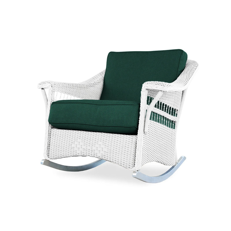 Nantucket Outdoor Rocker Chair, White, Demo Oatmeal