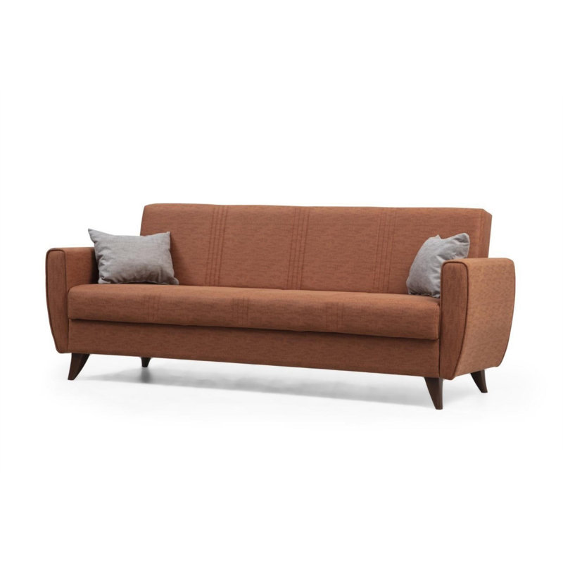 Allinson 207cm Upholstered Futon, Tile Red