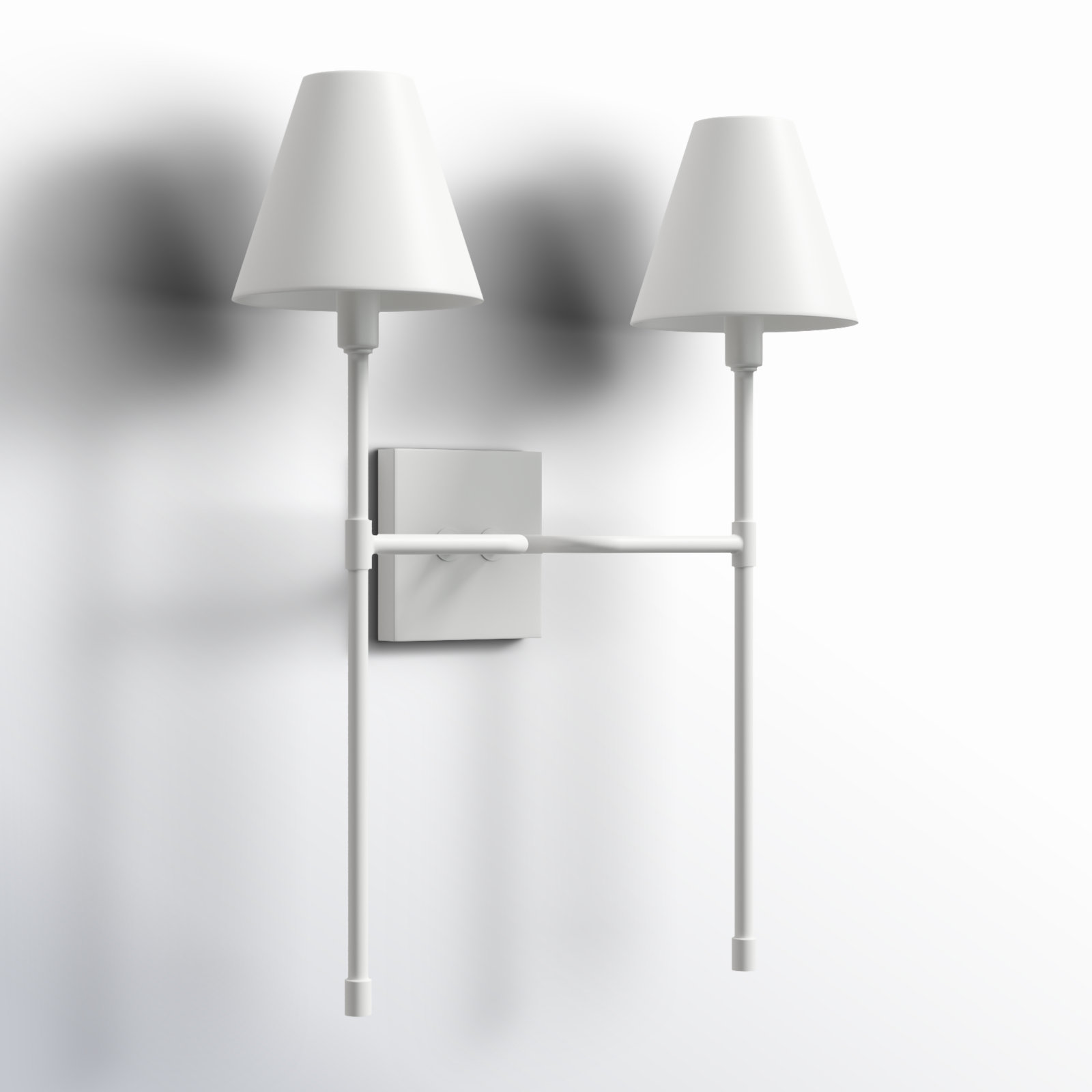 Keirn 2-Light Wallchiere, White