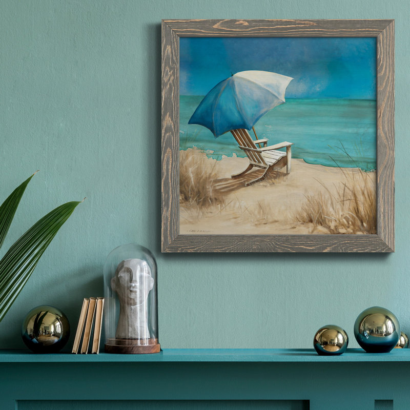 Delray Sandpiper II - peinture sur toile encadrée, H 17 po x l 17 po x P 1,5 po, Cadre gris