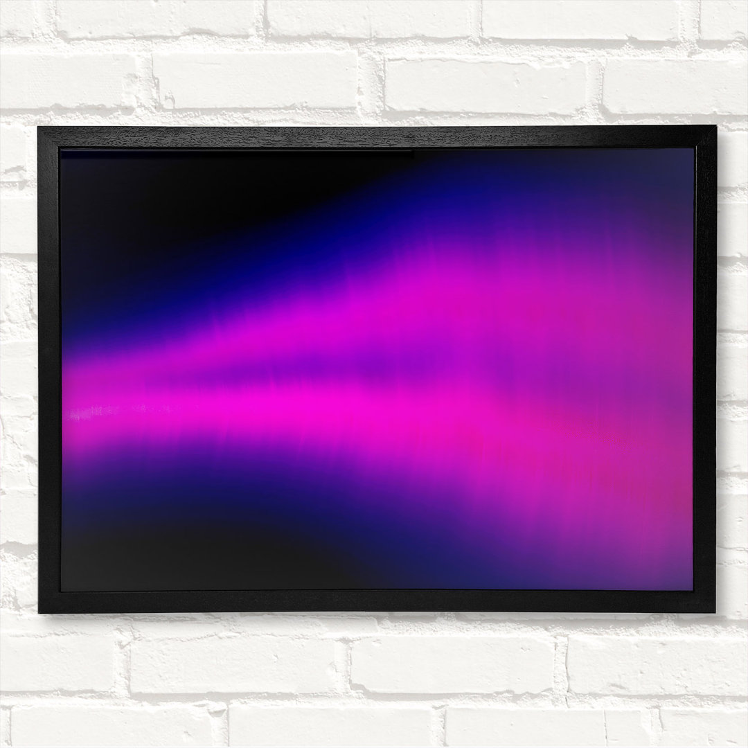 Gerahmtes Wandbild Cerise Sound Wave