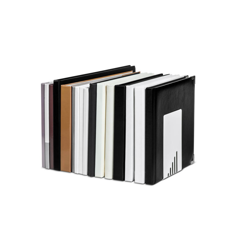 Modern & Contemporary Metal Non-Skid Bookend, White