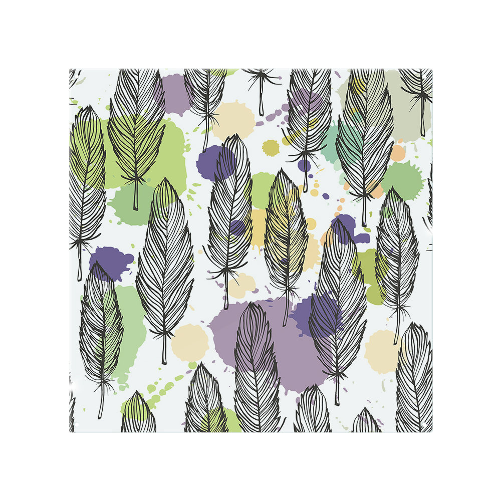 Spotted Coloured Feather Splash Back