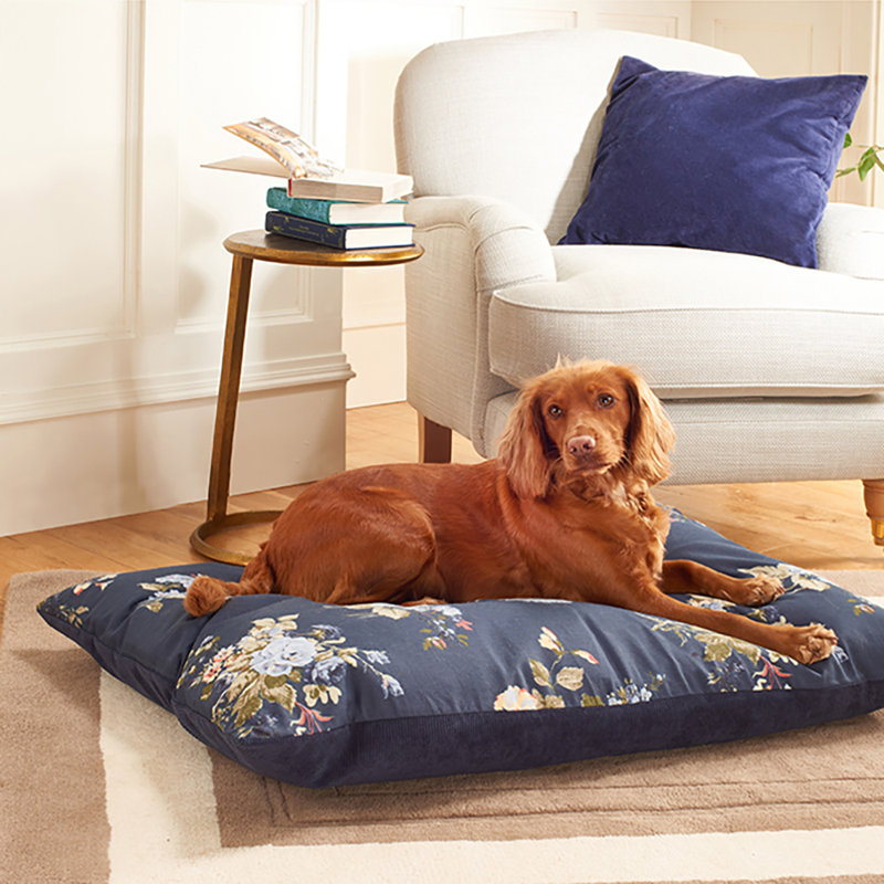 Floral Cotton Pet Bed, Medium (20cm H x 71cm W x 98cm D)