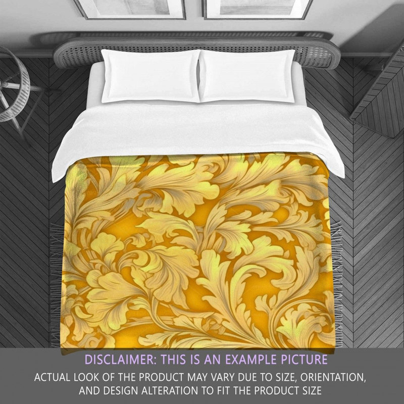 Polyester Comforter, Twin Comforter, Gold/Yellow Floral