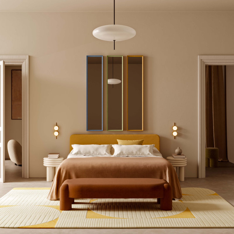 Nakira Solid Wood Rectangle Wall Mirror