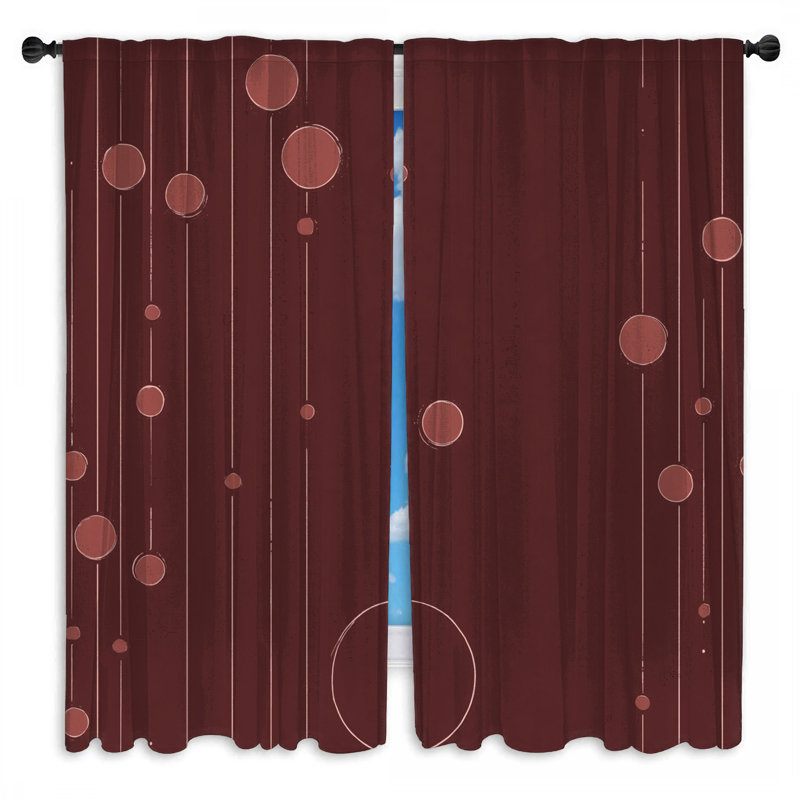 Rideaux abstraits abstraits et transparents - 2 panneaux, 20 po x 80 po - 2 panneaux, Transparent