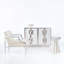 Anika Glass Top Pedestal End Table