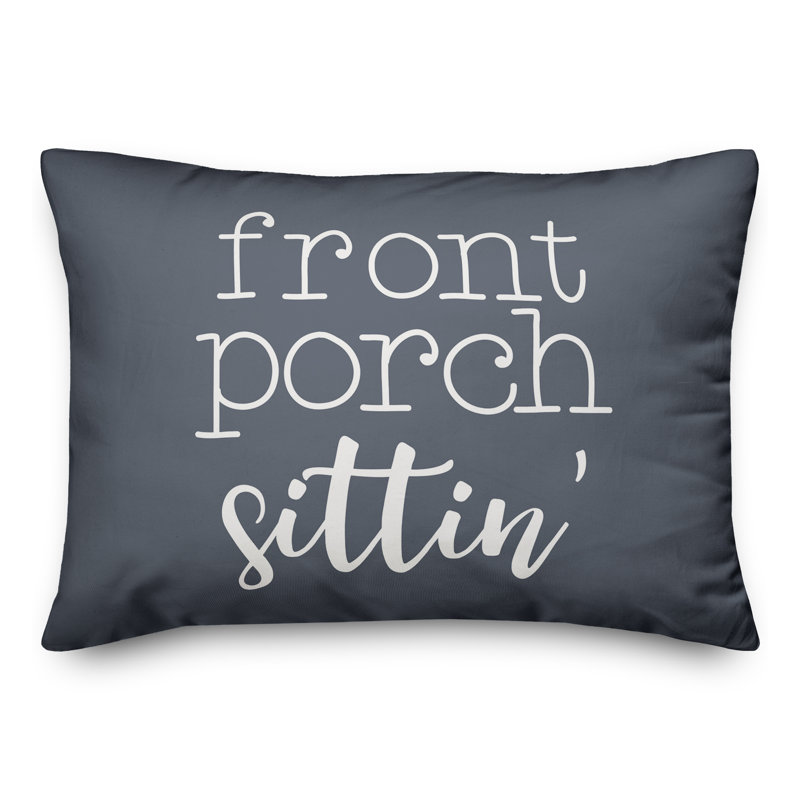  Coussin décoratif intérieur / extérieur en polyester, H 18 po x l 25 po, Ardoise