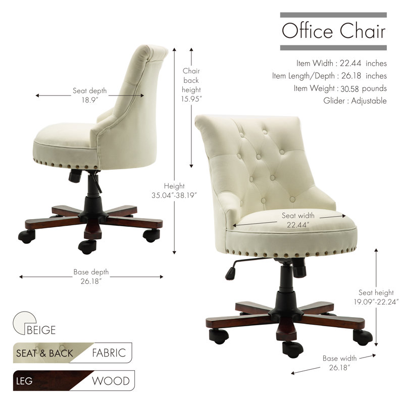 Office Chair, Creamy White