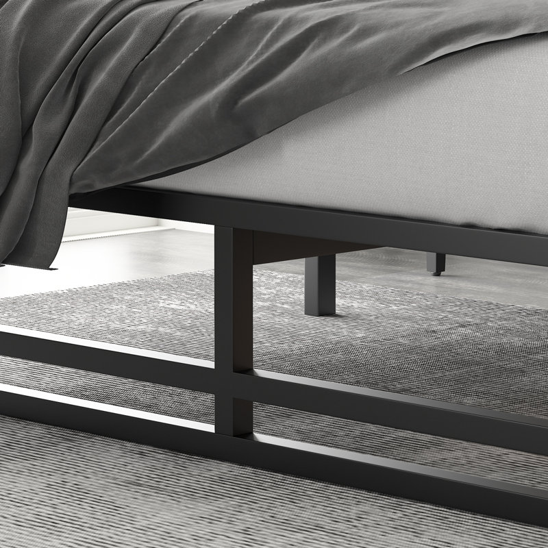 Aula 14'' Metal Platform Bed, Queen