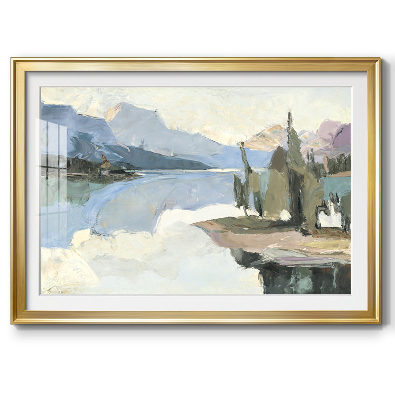 Blue Majestic, impression sur papier encadrée, Or, H 30 po x l 44 po x P 1,5 po