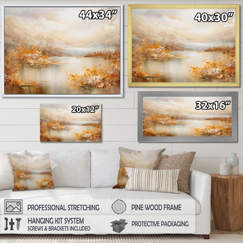 «Lakes Rivers Dreamscape», art liquide, H 12 po x l 20 po x P 1 po, Cadre flottant noir