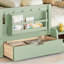 Grand avec tablettes et tiroirs de rangement intégrés, conception d'escalier de sécurité et rails de sécurité de haute qualité, vert avocat-1860613210-1860613207