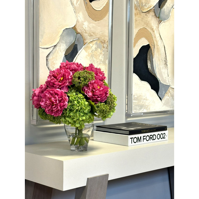 Mixed Floral Spring Centerpiece in Glass Vase