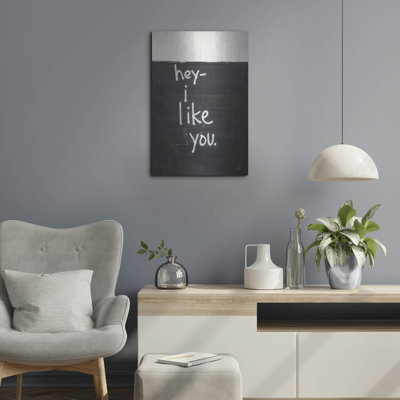Luxe Metal Art 'Hey I Like You' by Kent Youngstrom Metal Wall Art, 16" x 24"