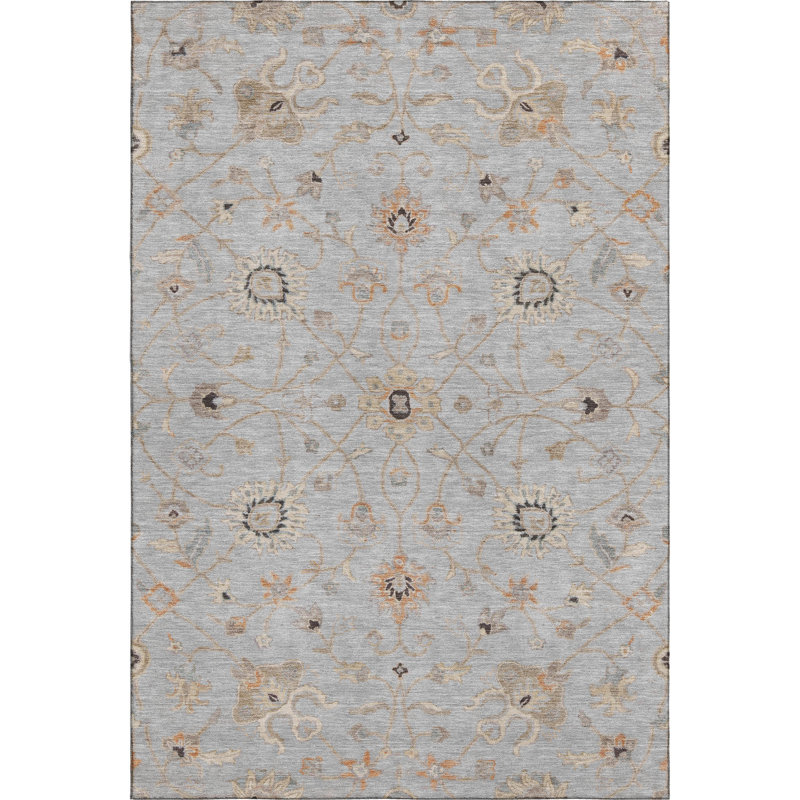 Premium Machine Washable Krause AMF1137 Global Rug, Rectangle 9' x 12'
